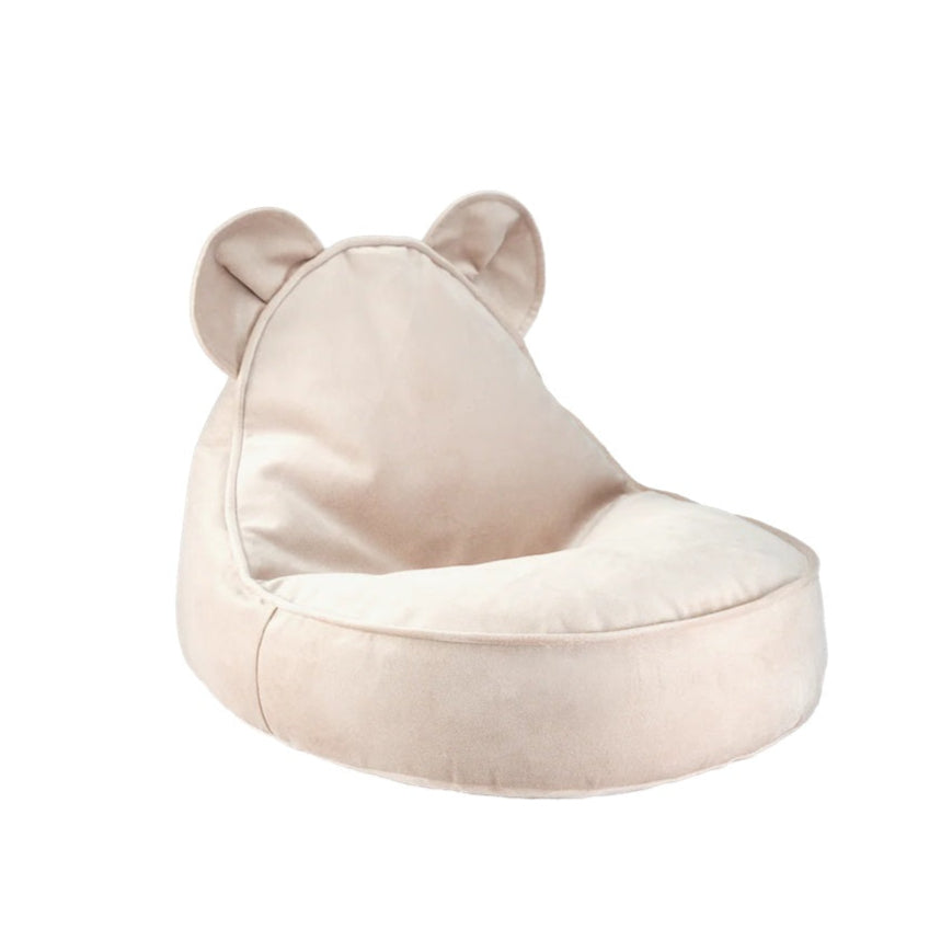 Wigiwama Bear Beanbag Chair - Velvet Dusty Beige