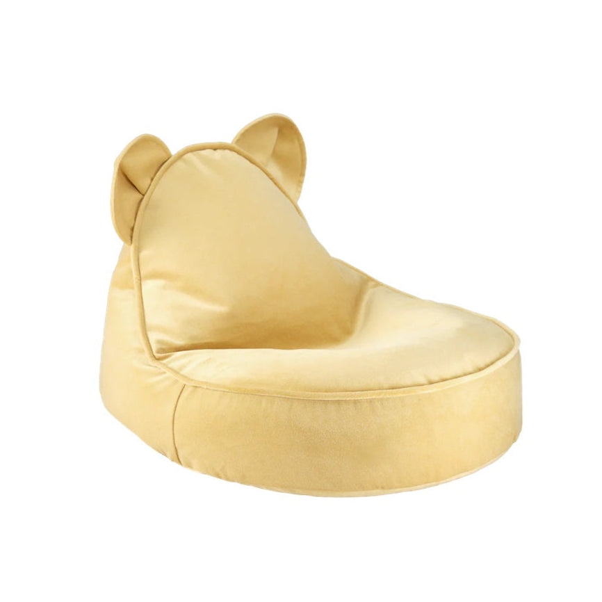 Wigiwama Bear Beanbag Chair - Velvet Salted Caramel
