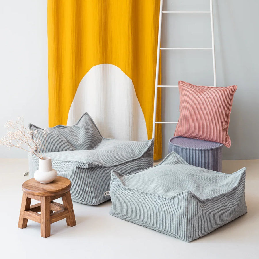 Wigiwama Square Ottoman - Corduroy Peppermint