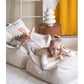 Wigiwama Beanbag Chair & Ottoman Set - Corduroy Marshmallow