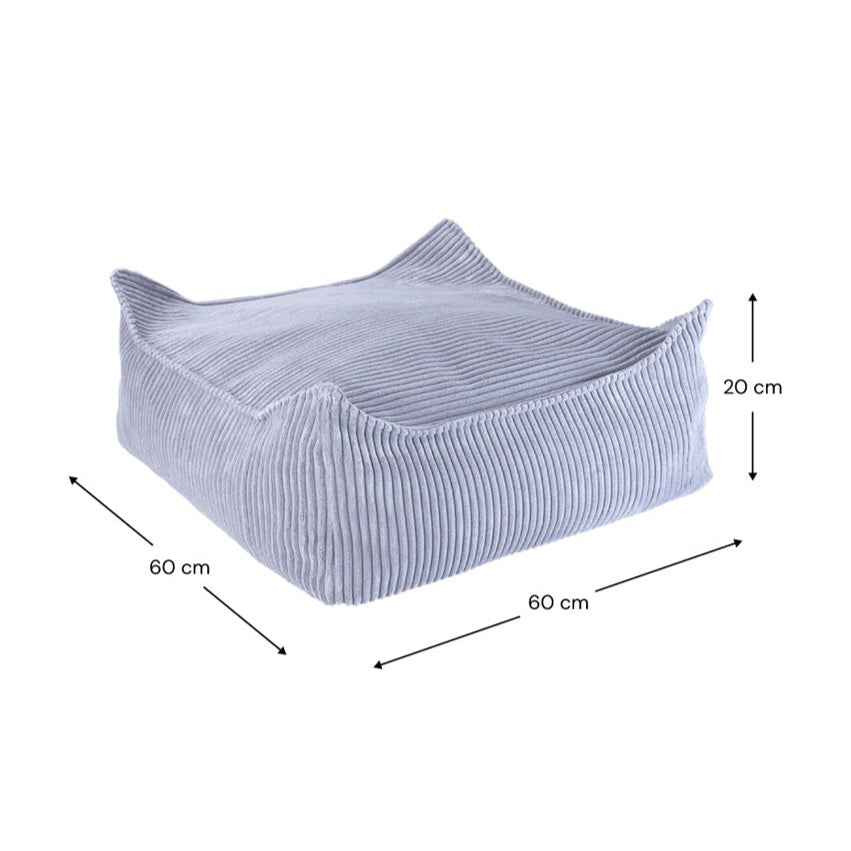 Wigiwama Square Ottoman - Corduroy Blueberry