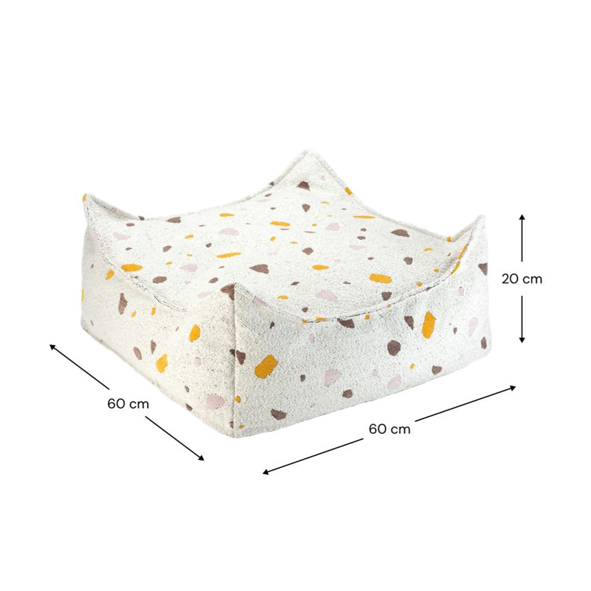 Wigiwama Square Ottoman - Terrazzo Marble