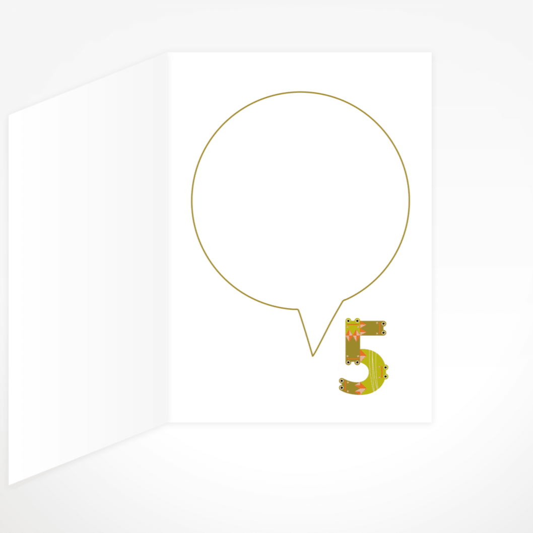 I Am Five (Frogs) Greeting Card By The Jam Tart