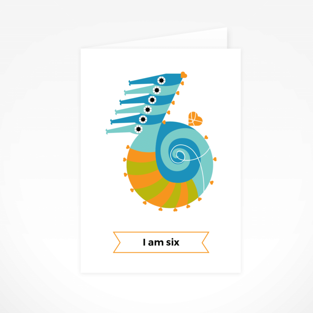 I Am Six (Seahorses) Greeting Card By The Jam Tart