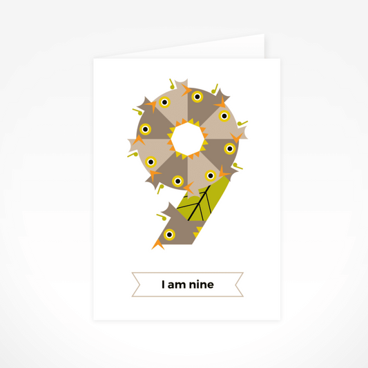 I Am Nine (Nightingales) Greeting Card By The Jam Tart