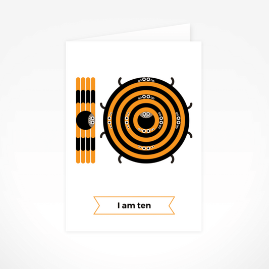 I Am Ten (Tarantulas) Greeting Card By The Jam Tart
