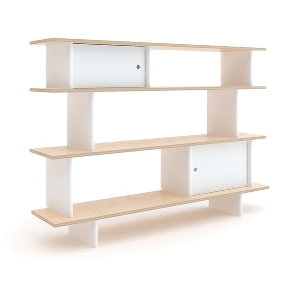 Oeuf NYC Mini Library Shelving Unit - White & Birch 