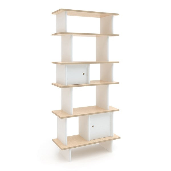 Oeuf NYC Mini Library Shelving Unit - White & Birch 