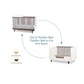 Oeuf NYC Rhea Cot Bed - White & Walnut