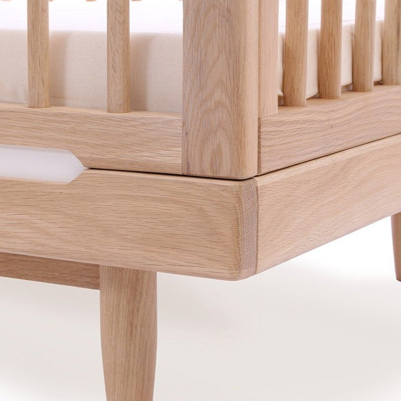 Nobodinoz Pure Cot Bed In Oak - 70 x 140cm