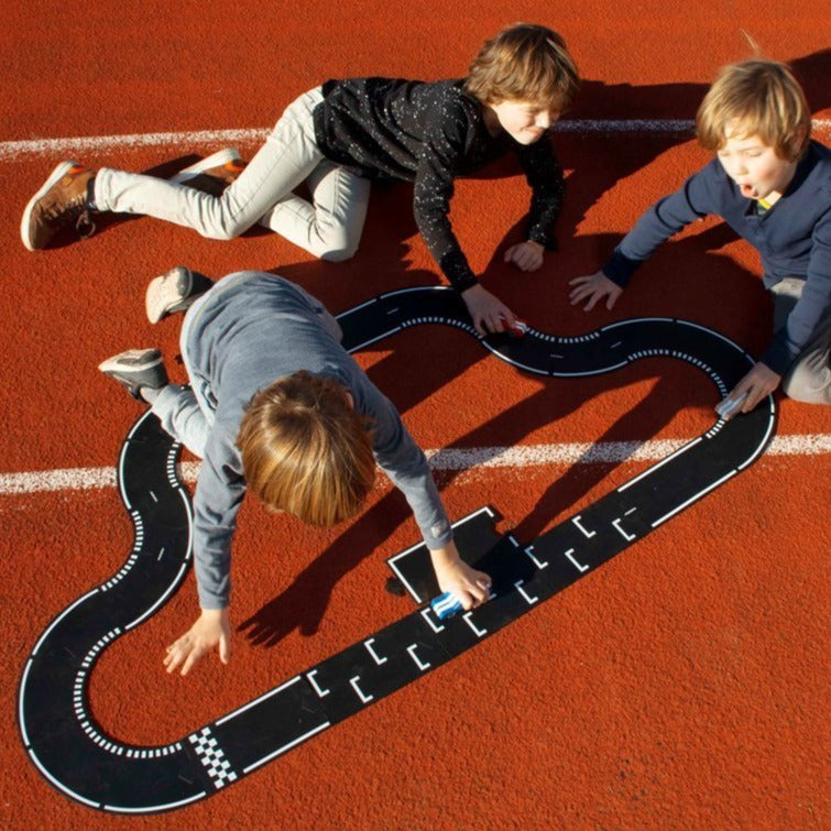 Waytoplay Rubber Toy Car Track Set - Grand Prix - 24 Pieces