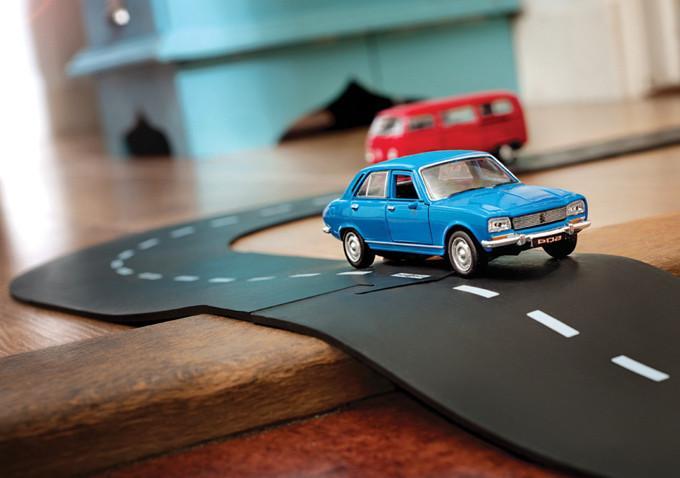 Waytoplay Rubber Toy Car Track Set - Highway - 24 Pieces