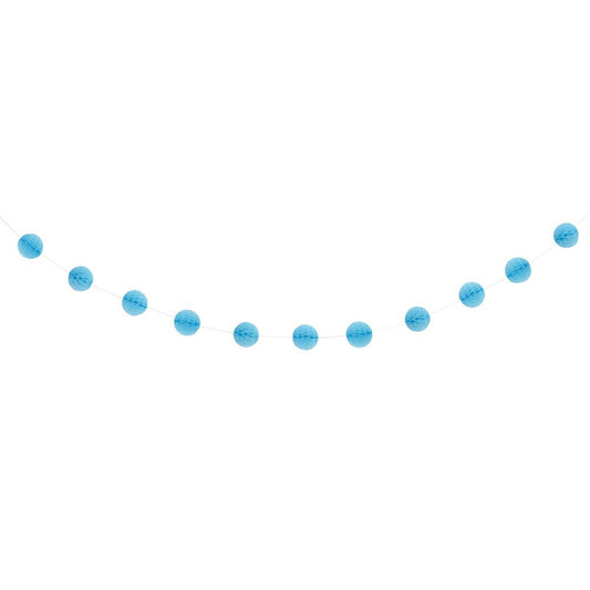 Powder Blue Honeycomb Ball 7ft Garland