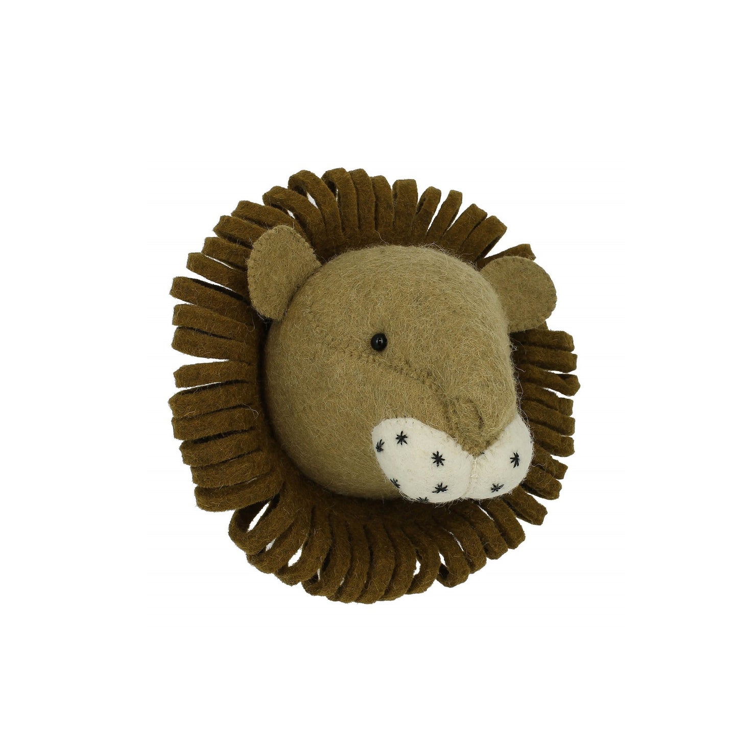 Fiona Walker Lion Felt Animal Wall Head - Mini