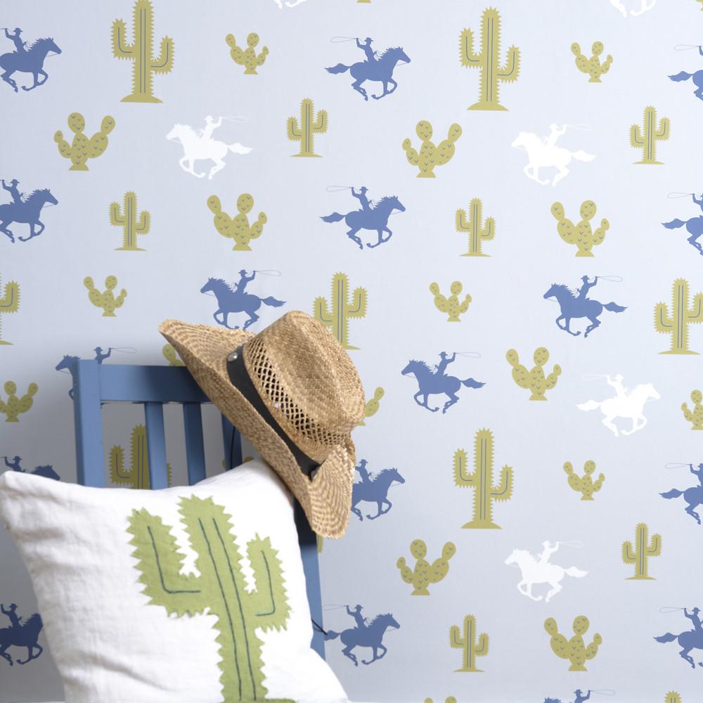Hibou Home Wallpaper Roll - Cactus Cowboy