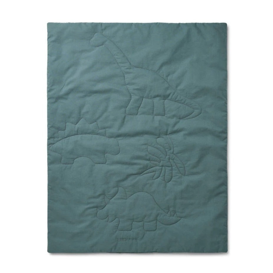 Liewood Quilted Lyla Blanket - Dino Whale Blue
