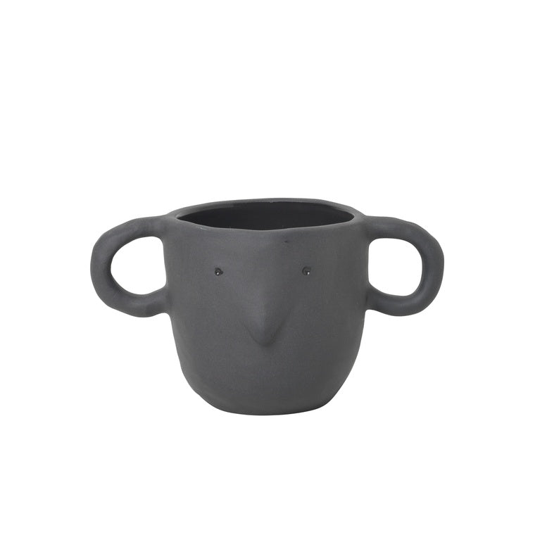 Ferm Living Mus Plant Pot - Dark Grey - Small
