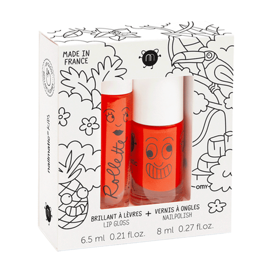 Nailmatic Natural Lip Gloss & Varnish Duo - Tropical