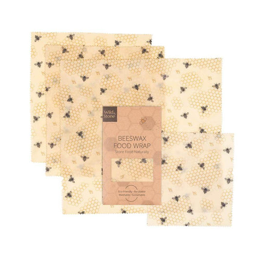 Wild & Stone Beeswax Eco Food Wraps - Honeycomb - 4 Pack