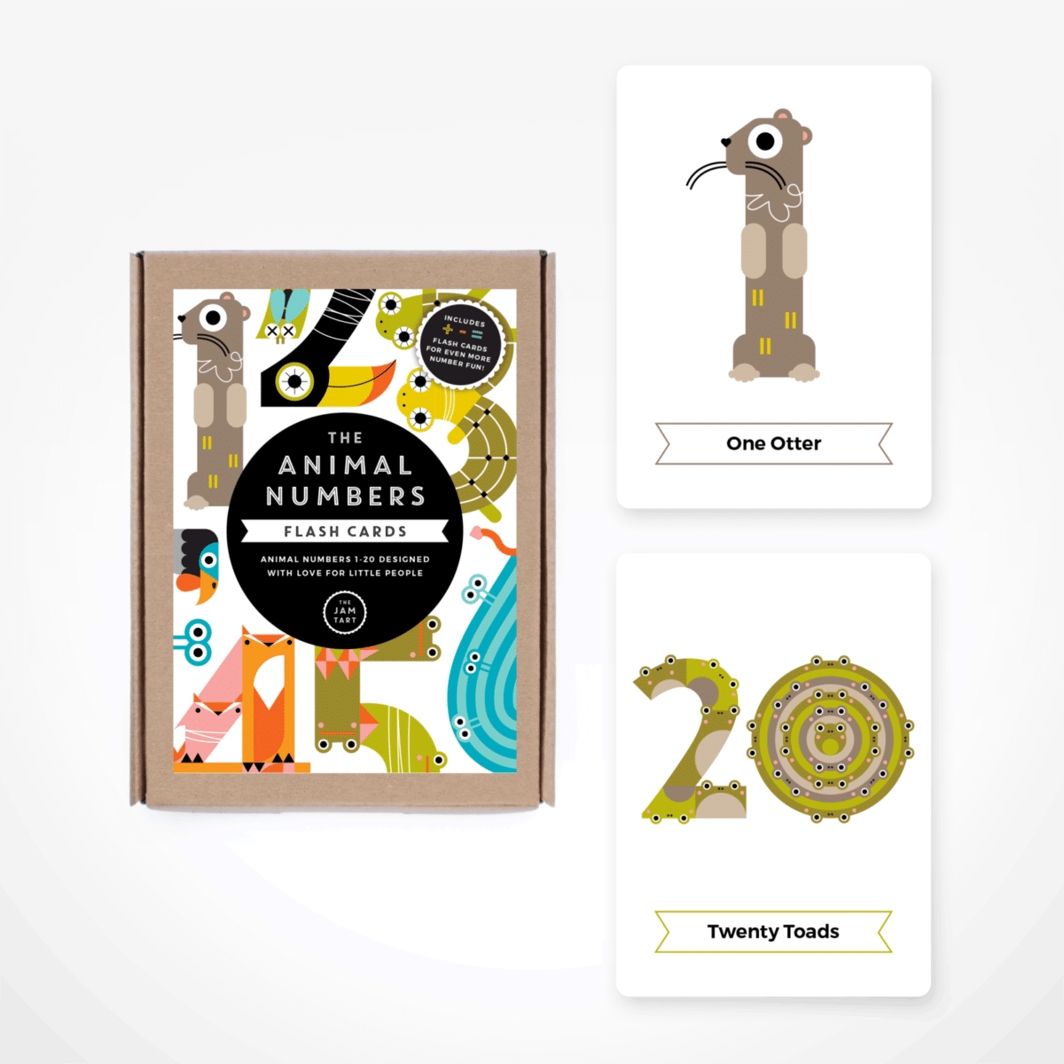 Animal Numbers Flash Cards by The Jam Tart 