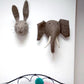 Fiona Walker Grey Hare Felt Animal Wall Head - Mini | Soren's House