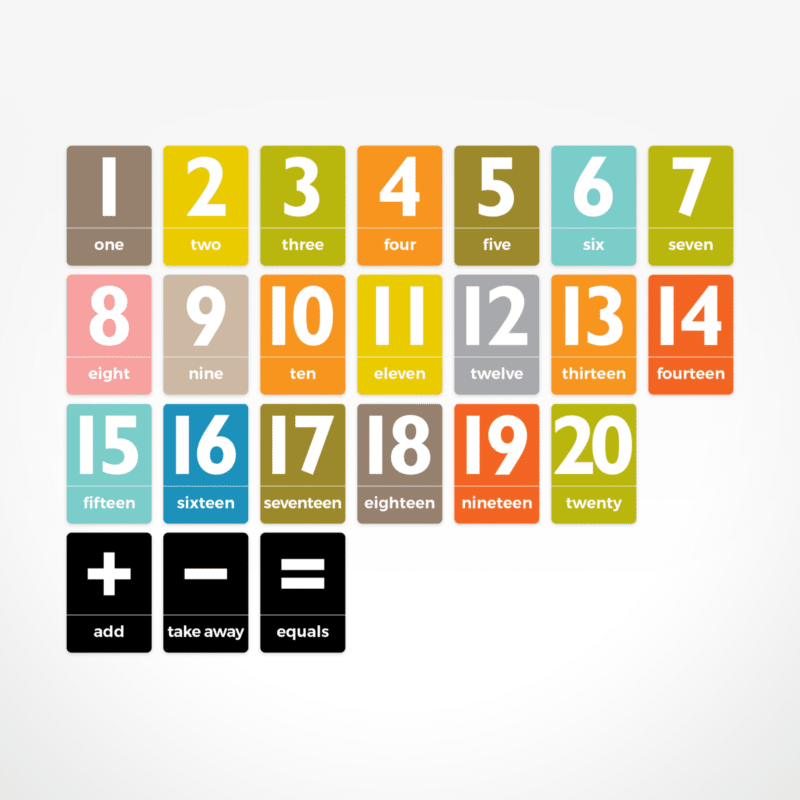 Animal Numbers Flash Cards by The Jam Tart 