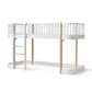Oliver Furniture Wood Original Low Loft Bed - White/Oak