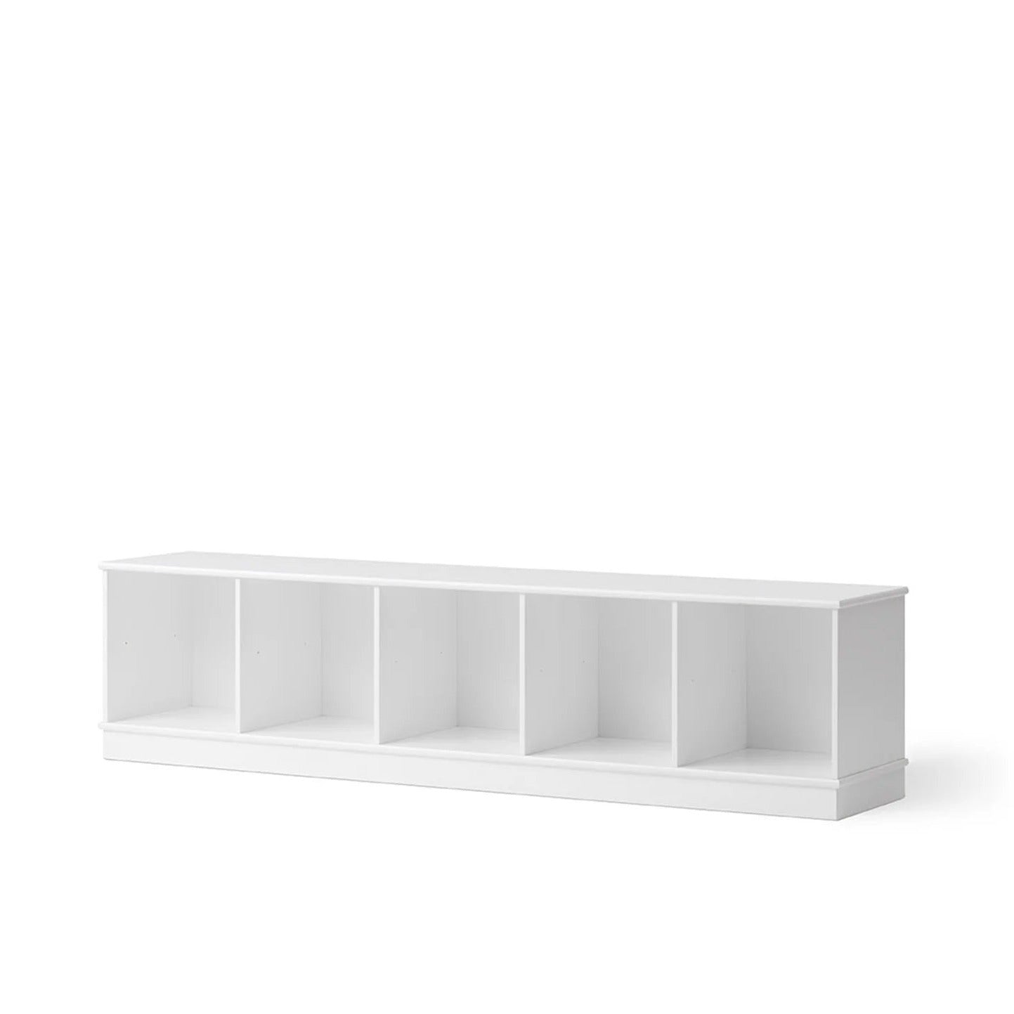 Oliver Furniture Wood Standing Shelving Unit - 5 x 1 With Base