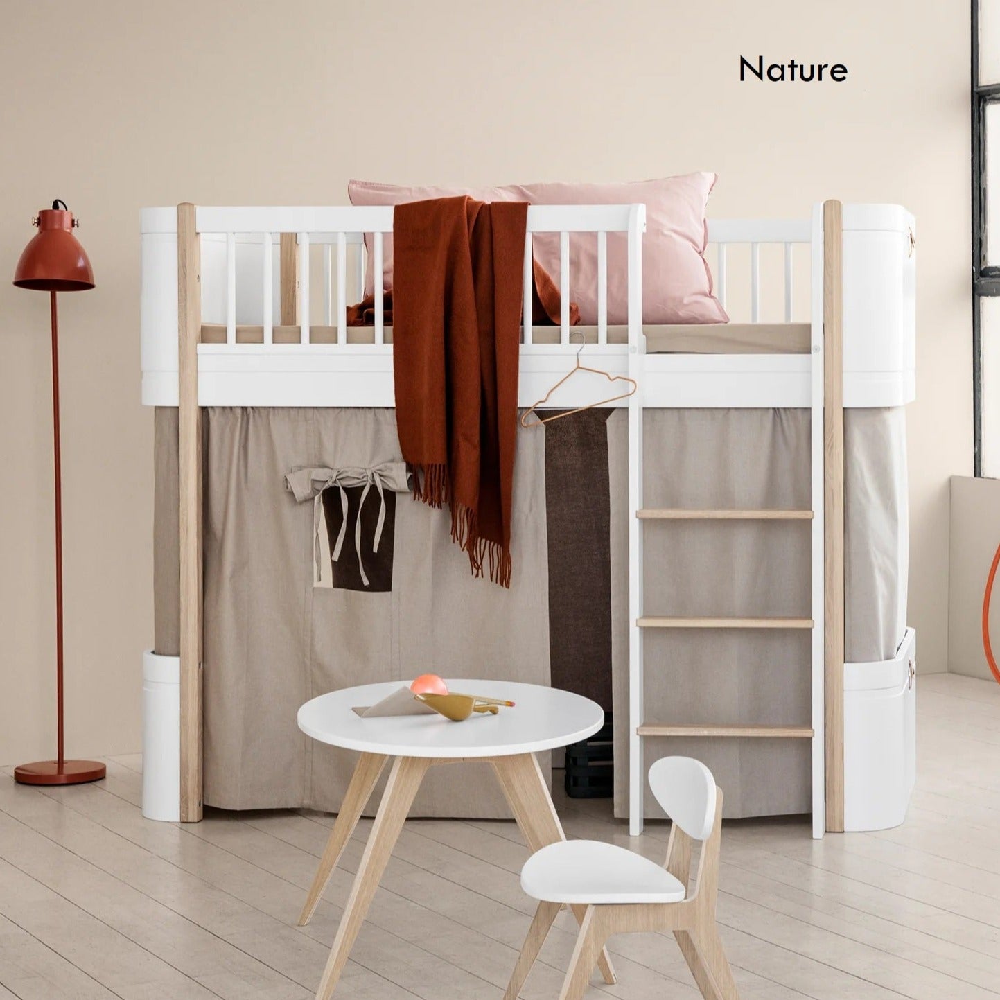 Oliver Furniture Wood Original Low Loft Bed - White