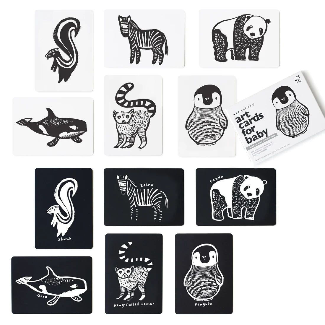 Wee Gallery Art Cards for Baby - Black & White